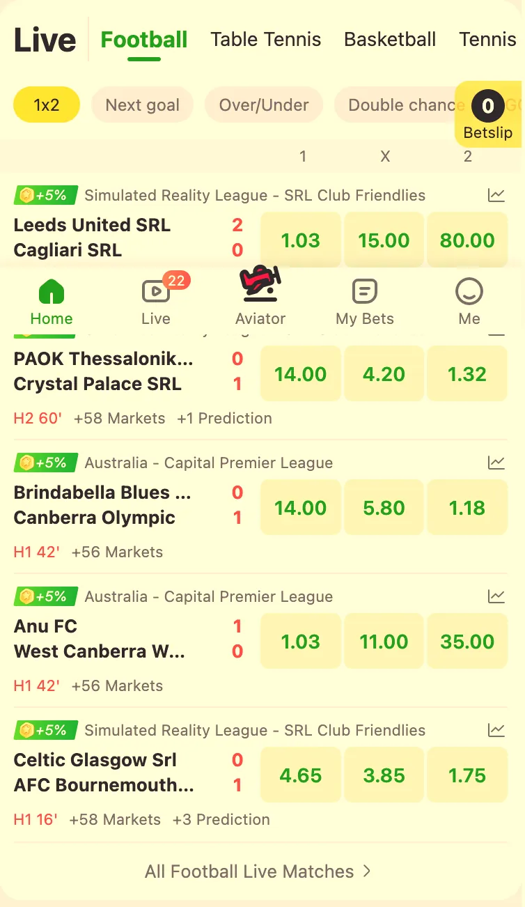 Real-time live betting experience on Bangbet platform
